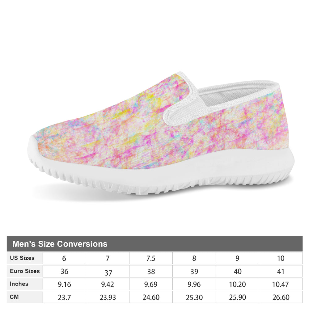 Ti Amo I love you - Exclusive Brand - Pink with Yellow Stippling - Womens Slip- On Walking Shoes - Sizes 6-10