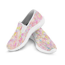 Load image into Gallery viewer, Ti Amo I love you - Exclusive Brand - Pink with Yellow Stippling - Womens Slip- On Walking Shoes
