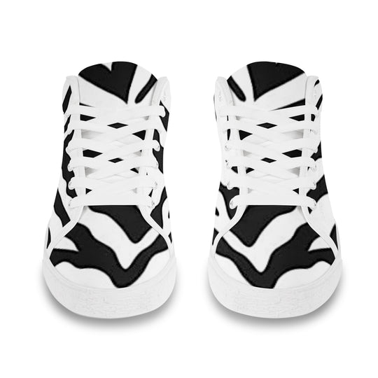 Ti Amo I love you - Exclusive Brand - Black & White - Zebra -  Womens Chukka Canvas Shoes - Sizes 5-11