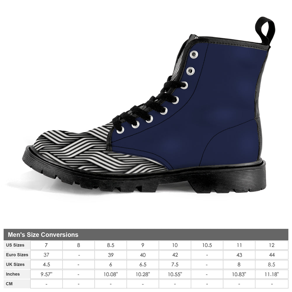 Ti Amo I love you - Exclusive Brand - Men's Lace-Up Canvas Boots - Black Soles - Sizes 7-12