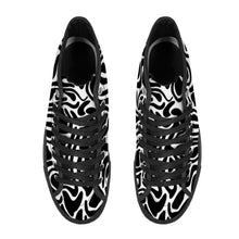 Load image into Gallery viewer, Ti Amo I love you - Exclusive Brand - Black &amp; White - Men&#39;s High Top Canvas Shoes - Black Soles
