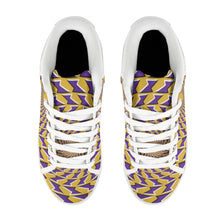 Load image into Gallery viewer, Ti Amo I love you - Exclusive Brand - Desert &amp; Dark Lavender Optical Illusion- Men&#39;s Chukka Canvas Shoes
