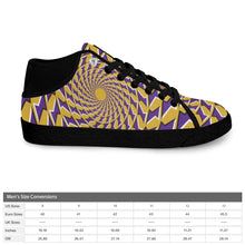 Load image into Gallery viewer, Ti Amo I love you - Exclusive Brand - Desert &amp; Dark Lavender Optical Illusion- Men&#39;s Chukka Canvas Shoes
