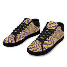 Load image into Gallery viewer, Ti Amo I love you - Exclusive Brand - Desert &amp; Dark Lavender Optical Illusion- Men&#39;s Chukka Canvas Shoes
