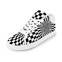 Load image into Gallery viewer, Ti Amo I love you - Exclusive Brand - Black &amp; White Optical Illusion - Men&#39;s Chukka Canvas Shoes
