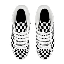 Load image into Gallery viewer, Ti Amo I love you - Exclusive Brand - Black &amp; White Optical Illusion - Men&#39;s Chukka Canvas Shoes
