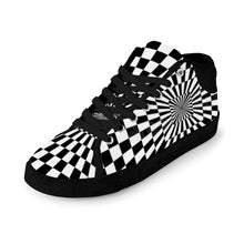 Load image into Gallery viewer, Ti Amo I love you - Exclusive Brand - Black &amp; White Optical Illusion - Men&#39;s Chukka Canvas Shoes
