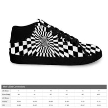 Load image into Gallery viewer, Ti Amo I love you - Exclusive Brand - Black &amp; White Optical Illusion - Men&#39;s Chukka Canvas Shoes
