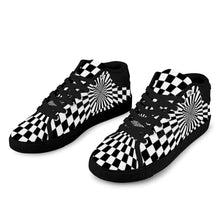 Load image into Gallery viewer, Ti Amo I love you - Exclusive Brand - Black &amp; White Optical Illusion - Men&#39;s Chukka Canvas Shoes
