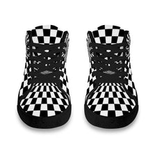 Load image into Gallery viewer, Ti Amo I love you - Exclusive Brand - Black &amp; White Optical Illusion - Men&#39;s Chukka Canvas Shoes
