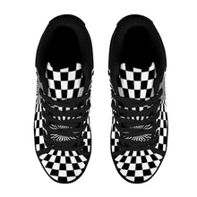 Load image into Gallery viewer, Ti Amo I love you - Exclusive Brand - Black &amp; White Optical Illusion - Men&#39;s Chukka Canvas Shoes

