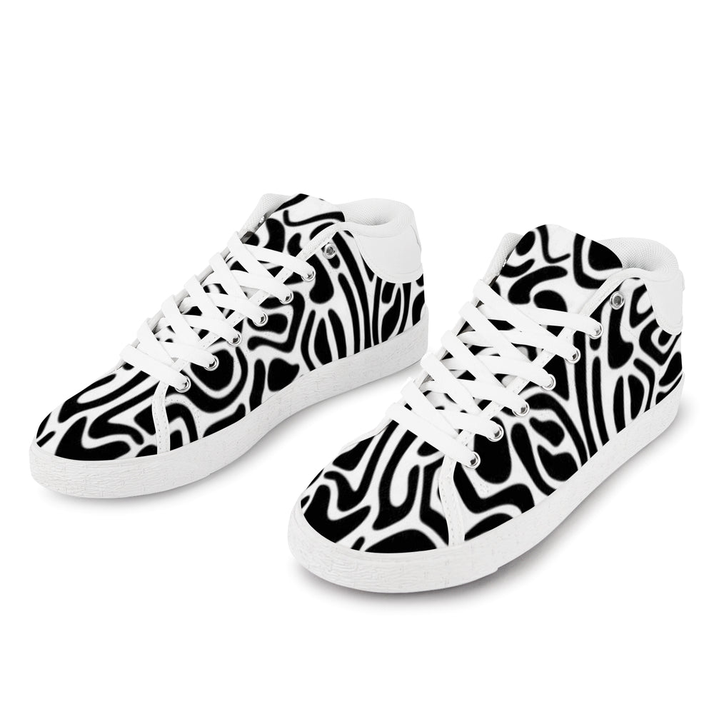 Ti Amo I love you - Exclusive Brand - Black & White Art - Men's Chukka Canvas Shoes