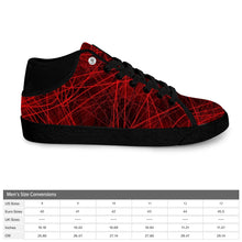 Load image into Gallery viewer, Ti Amo I love you - Exclusive Brand - Deep Red with Red Abstract Stripes - Men&#39;s Chukka Canvas Shoes
