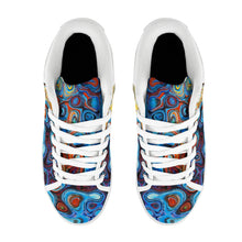 Load image into Gallery viewer, Ti Amo I love you - Exclusive Brand - Blue Marbelized Mashup - Men&#39;s Chukka Canvas Shoes
