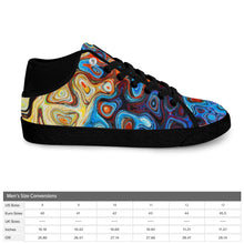 Load image into Gallery viewer, Ti Amo I love you - Exclusive Brand - Blue Marbelized Mashup - Men&#39;s Chukka Canvas Shoes
