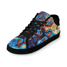 Load image into Gallery viewer, Ti Amo I love you - Exclusive Brand - Blue Marbelized Mashup - Men&#39;s Chukka Canvas Shoes
