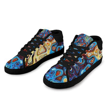 Load image into Gallery viewer, Ti Amo I love you - Exclusive Brand - Blue Marbelized Mashup - Men&#39;s Chukka Canvas Shoes
