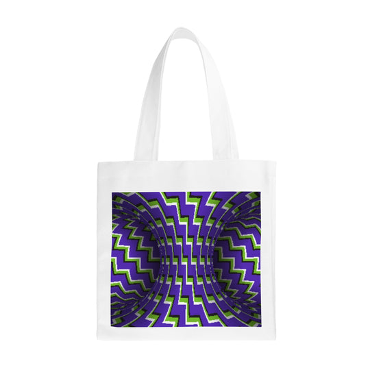 Ti Amo I love you- Exclusive - Blue Magenta & Sushi - Optical Illusion Bag - Small Canvas Tote Bag