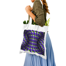 Load image into Gallery viewer, Ti Amo I love you- Exclusive - Blue Magenta &amp; Sushi - Optical Illusion Bag - Small Canvas Tote Bag
