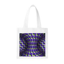 Load image into Gallery viewer, Ti Amo I love you- Exclusive - Blue Magenta &amp; Sushi - Optical Illusion Bag - Small Canvas Tote Bag
