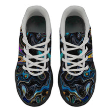 Load image into Gallery viewer, Ti Amo I love you - Exclusive Brand - Black with Colorful Oil Spill - Men&#39;s Chunky Shoes
