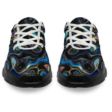 Load image into Gallery viewer, Ti Amo I love you - Exclusive Brand - Black with Colorful Oil Spill - Men&#39;s Chunky Shoes
