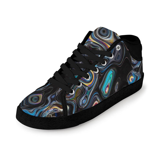 Ti Amo I love you - Exclusive Brand - Black Geode - Men's Chukka Canvas Shoes