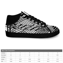 Load image into Gallery viewer, Ti Amo I love you - Exclusive Brand - Black &amp; White Line Art - Men&#39;s Chukka Canvas Shoes
