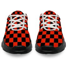 Load image into Gallery viewer, Ti Amo I love you - Exclusive Brand - Scarlet &amp; Black Checkered - Men&#39;s Chunky Shoes
