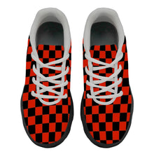 Load image into Gallery viewer, Ti Amo I love you - Exclusive Brand - Scarlet &amp; Black Checkered - Men&#39;s Chunky Shoes
