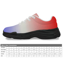 Load image into Gallery viewer, Ti Amo I love you - Exclusive Brand - Gradient Red White Blue -  Men&#39;s Chunky Shoes
