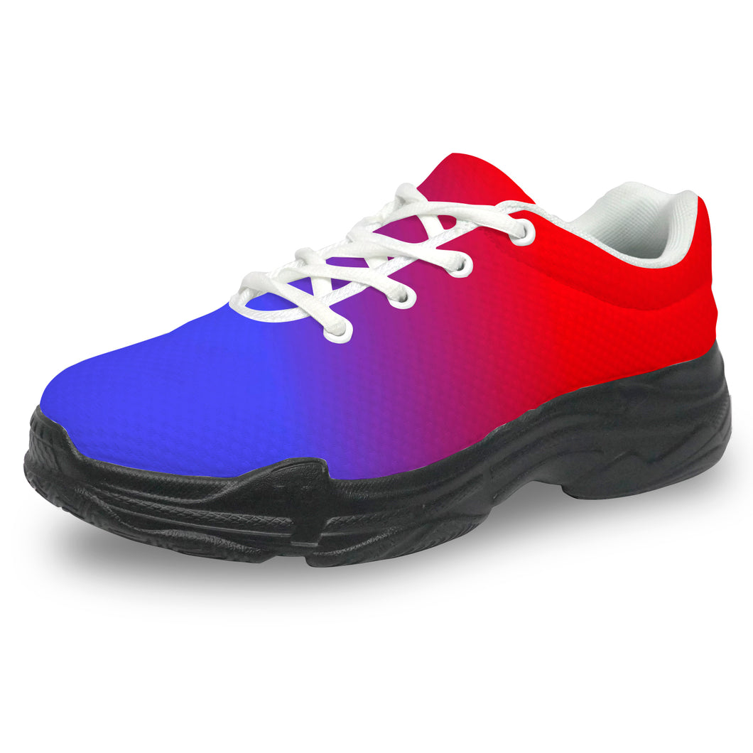 Ti Amo I love you - Exclusive Brand - Gradient Red & Blue - Men's Chunky Shoes