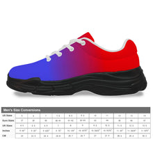 Load image into Gallery viewer, Ti Amo I love you - Exclusive Brand - Gradient Red &amp; Blue - Men&#39;s Chunky Shoes
