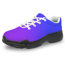 Load image into Gallery viewer, Ti Amo I love you - Exclusive Brand - Gradient Royal Blue &amp; Purple Heart -  Men&#39;s Chunky Shoes
