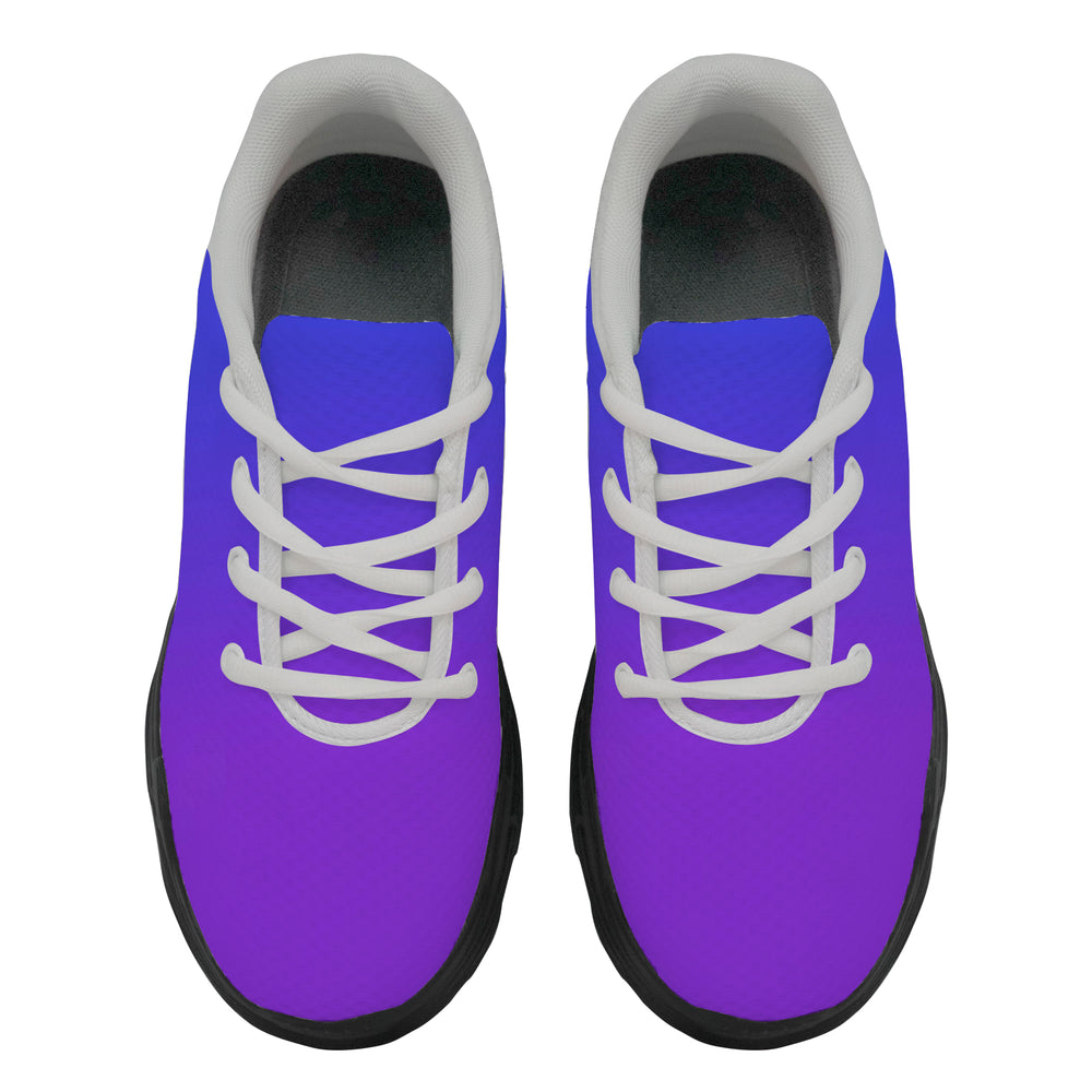 Ti Amo I love you - Exclusive Brand - Gradient Royal Blue & Purple Heart -  Men's Chunky Shoes - Sizes 5-14