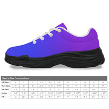 Load image into Gallery viewer, Ti Amo I love you - Exclusive Brand - Gradient Purple Heart &amp; Royal Blue - Men&#39;s Chunky Shoes
