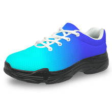 Load image into Gallery viewer, Ti Amo I love you - Exclusive Brand - Gradient Royal Blue &amp; Aqua / Cyan - Men&#39;s Chunky Shoes
