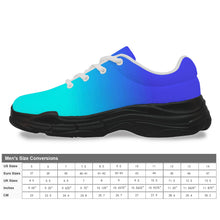 Load image into Gallery viewer, Ti Amo I love you - Exclusive Brand - Gradient Royal Blue &amp; Aqua / Cyan - Men&#39;s Chunky Shoes
