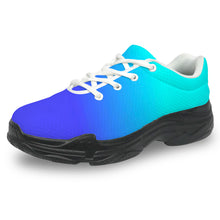 Load image into Gallery viewer, Ti Amo I love you - Exclusive Brand  - Gradient Royal Blue &amp; Bright Turquoise - Men&#39;s Chunky Shoes
