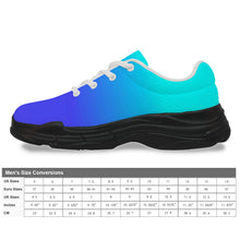 Load image into Gallery viewer, Ti Amo I love you - Exclusive Brand  - Gradient Royal Blue &amp; Bright Turquoise - Men&#39;s Chunky Shoes
