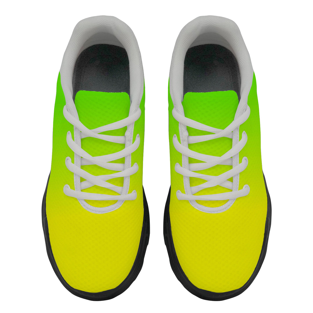 Ti Amo I love you - Exclusive Brand -Gradient Bright Green & Turbo - Men's Chunky Shoes - Sizes 5-14