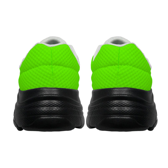 Ti Amo I love you - Exclusive Brand -Gradient Bright Green & Turbo - Men's Chunky Shoes - Sizes 5-14