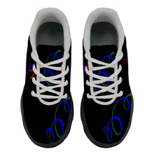 Load image into Gallery viewer, Ti Amo I love you - Exclusive Brand - Black with Dark Blue Squiggles - Men&#39;s Chunky Shoes
