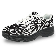 Load image into Gallery viewer, Ti Amo I love you - Exclusive Brand - Black &amp; White Squiggles - Men&#39;s Chunky Shoes
