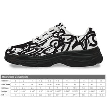 Load image into Gallery viewer, Ti Amo I love you - Exclusive Brand - Black &amp; White Squiggles - Men&#39;s Chunky Shoes
