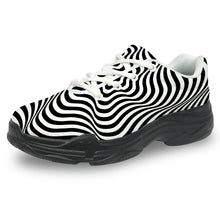 Load image into Gallery viewer, Ti Amo I love you - Exclusive Brand - Black &amp; White Optical Illusion - Men&#39;s Chunky Shoes
