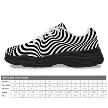 Load image into Gallery viewer, Ti Amo I love you - Exclusive Brand - Black &amp; White Optical Illusion - Men&#39;s Chunky Shoes
