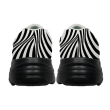 Load image into Gallery viewer, Ti Amo I love you - Exclusive Brand - Black &amp; White Optical Illusion - Men&#39;s Chunky Shoes
