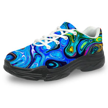 Load image into Gallery viewer, Ti Amo I love you - Exclusive Brand - Blue Denim Oil Spill - Men&#39;s Chunky Shoes
