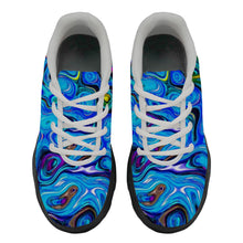 Load image into Gallery viewer, Ti Amo I love you - Exclusive Brand - Blue Denim Oil Spill - Men&#39;s Chunky Shoes
